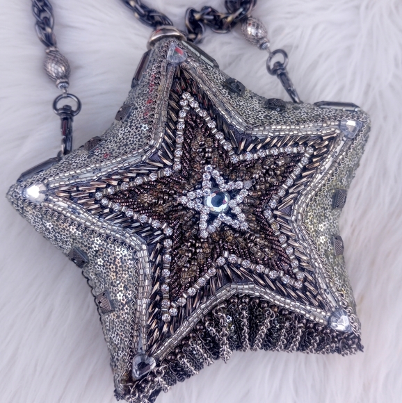 Mary Frances Wish Upon a Star Silver Beaded Bag - Picture 1 of 16